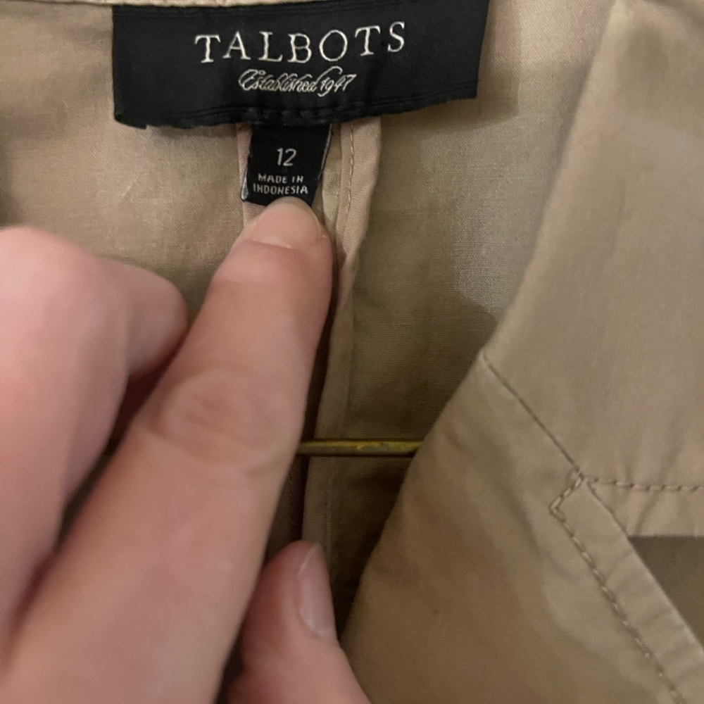 Talbots Neutral Jacket - Size 12 - Picture 2 of 2